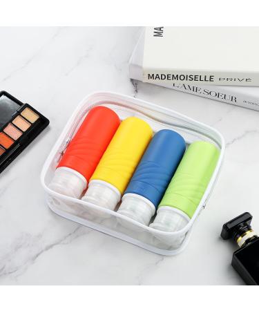 Shop Gemice Silicone Travel Bottles Set - 4 Leak-Proof 90ml Containers for Lotion & Shower Gel | BPA-Free & FDA Approved - Perfect for Your Travel Needs! - Buy Online on GoSupps.com