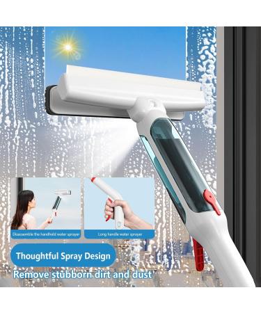 RRRYYYZZ 75'' Spray Window Cleaning Squeegee Kit with 4-Section Extension Pole 4 in 1 Window Squeegee for Home Windshield Cleaner Tool with Sewage Collector and 5 Pads - Buy Online on GoSupps.com