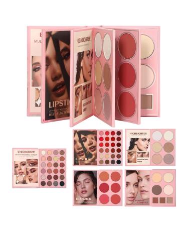 Palette De Maquillage En Forme De Livre - Kit De Cosm tiques Highlighter En Forme De Livre 5 Couches - Kit Polyvalent Pour Femmes D butantes Passionn es Quotidien Mariage F te Entra nement