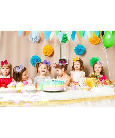 12Pcs Rainbow Heart Hair Bows for Girls - Colorful Grosgrain Ribbon Clips | Kids, Toddlers, Teens - 12 Multi Colors - Buy Online on GoSupps.com