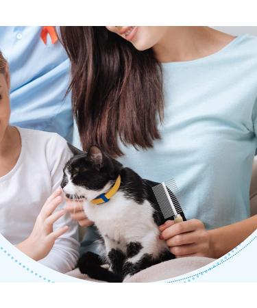 2 Pcs Dog Metal Combs | Cat Wooden Handle Grooming Comb | Stainless Steel Double-Sided Pet Grooming Brush | Long & Short Hair Fur Tool - Buy Online on GoSupps.com