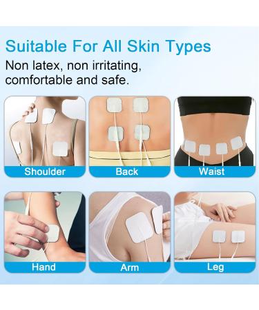Erzkurm TENS Device Electrodes Pads - 16 Reusable 5x5 cm Adhesive Electrode Set for TENS & EMS Trainers - 2mm Plug Connection - Buy Online on GoSupps.com