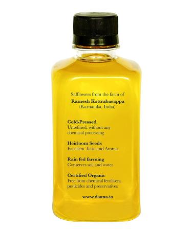 Daana Organic Safflower Oil Cold Pressed High Oleic 12 oz - Single Pack - Buy Online on GoSupps.com