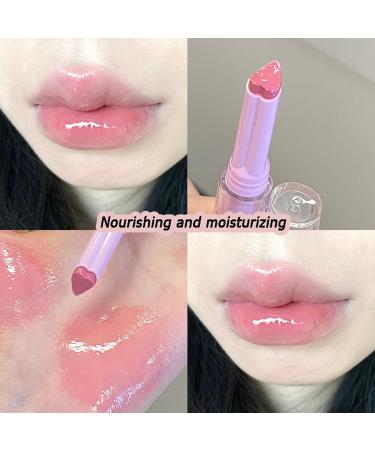 Shop 6 Colors Jelly Lipstick Heart Shape Set - Hydrating Lip Gloss & Tinted Balm for Women & Girls | Moisturizing Makeup - Buy Online on GoSupps.com