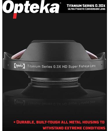 Opteka OPT-SC58FE Titanium Series 0.3X HD Ultra Fisheye Lens | 58mm Camcorder Accessory - Buy Online on GoSupps.com