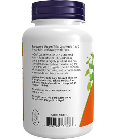 Now Foods Odorless Garlic Extract 250 Softgels - Premium Health Supplement - Buy Online on GoSupps.com