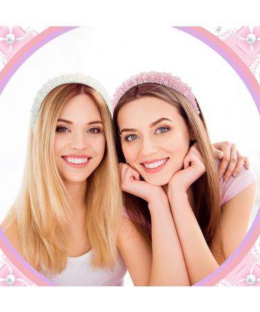 Beaded Faux Pearl Headband Set - Bridal Wedding Hair Accessories for Women - Buy Online on GoSupps.com