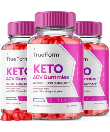 (3 Pack) True Form Keto ACV Gummies Advanced Weight Loss True Form Keto Gummies - Tru Form TrueForm SS Keto Gummies Oprah Winfrey Diet - Apple Cider Vinegar Gomitas Keto Shark Plus Tank (180 Gummies) 180 Count (Pack of ...