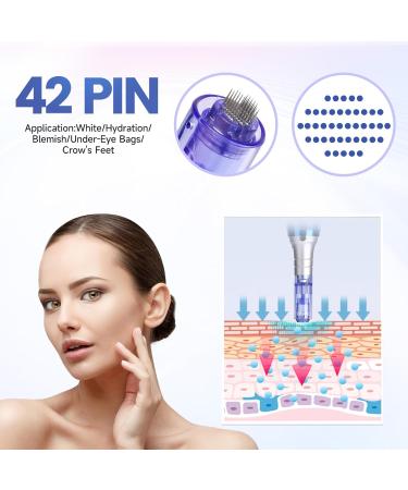 Yofuly 42 Pins Microneedling Needles - Replacement Cartridges for Derma Pen (10 Pack) - Microneedling Needle Cartridges for Precision Results - Buy Online on GoSupps.com
