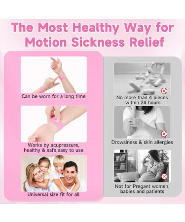 MEIYYJ Motion Sickness Bands 2 Pairs for Adults & Kids - Anti-Nausea Wristbands for Travel & Pregnancy - Pink & Blue - Buy Online on GoSupps.com