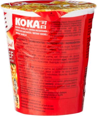 Koka Noodles Original Beef Flavour Oriental Style Instant Noodles 12 Cups of 70 g Beef Original Wheat 70 g (Pack of 1) - Buy Online on GoSupps.com