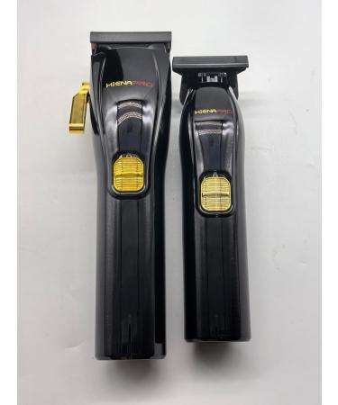 HIENA PRO Professional Hair Clippers and T-Blade Trimmer Kit for Men Cordless Complete Barber Kit Hair Cutting Kit with LCD Display & USB Rechargeable (Black) - Buy Online on GoSupps.com