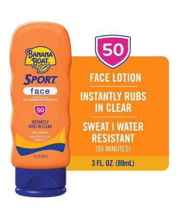 Banana Boat Sport Sunscreen for Face SPF 50 3Fl Oz Banana Boat Sunscreen SPF 50 Travel Size Sunblock Mini Sunscreen for Dry Skin Face 3Fl Oz 3 Fl Oz (Pack of 1) - Buy Online on GoSupps.com