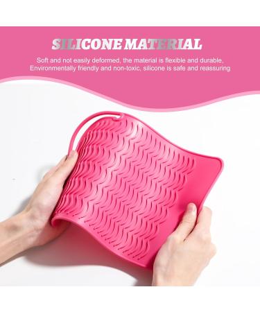 Oneleaf Portable Heat Insulated Silicone Mat for Curling & Flat Irons Durable Heat Resistant Pouch for Hair Styling Tools Versatile & Stylish (Pink - Buy Online on GoSupps.com