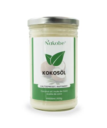 Nakobe Refined cold-pressed coconut oil for skin and hair deodorized (1000 ml)
