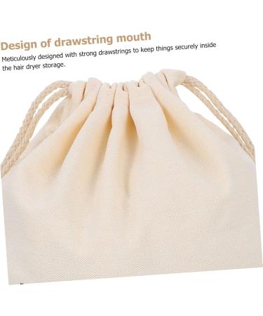 Premium Drawstring Hair Dryer Bag - Travel Cosmetic Organizer Silicone Case Essential Room Supply - 33x30cm Beige - Buy Online on GoSupps.com