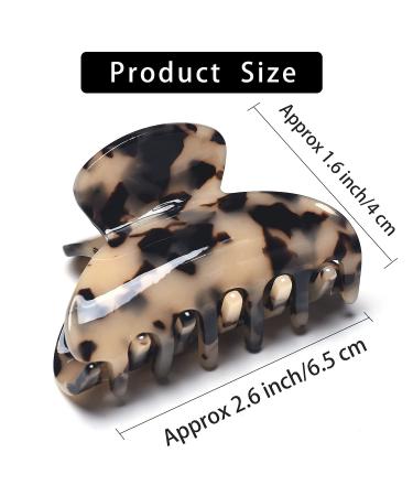 3 Pack Women's Medium Hair Clips - Leopard Print Claw Clips for Fashionable Hair Styling - Buy Online on GoSupps.com