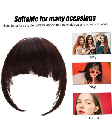 Mikinona Bang Clip Hair Air Bangs Woman Fake Bangs Clip in Hair Bangs Hair Accessories Bangs Hair Clip Fake Hair Bangs Clip in Bangs Hair Bangs Extensions 25X15X2CM Dark Red - Buy Online on GoSupps.com