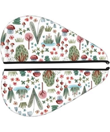 Hair Towel Wrap - Quick Drying Hair Turban with Button | Frog & Forest Plants Design - Buy Online on GoSupps.com
