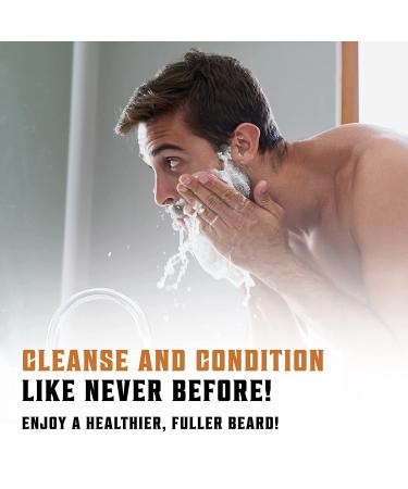 Viking Revolution Beard Wash & Conditioner Set - Argan & Jojoba Oils, Softens, Smooths, Strengthens Beard Growth - Natural Peppermint & Eucalyptus Scent - 17oz Beard Shampoo with Oil - Buy Online on GoSupps.com