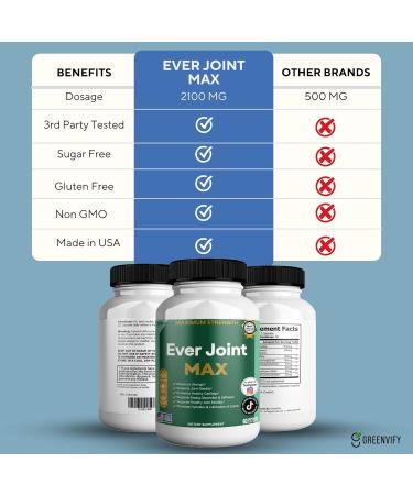 GREENVIFY Ever Joint MAX Joint Support Supplement Glucosamine Chondroitin (3) - Buy Online on GoSupps.com