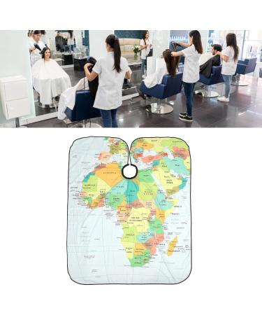 Adjustable Hair Cutting Cape with Map Design - Professional Hairdresser Apron for Cutting Dyeing & Styling | International Shipping - Buy Online on GoSupps.com