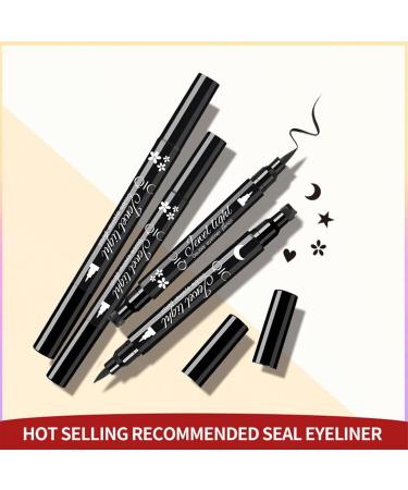 Pen Eye Liner Stencil | Black Eye Liner Liquid Pencil Eye Liners - Double-Headed Eye Liner Pen Long-Lasting Liquid Liner with Eye Makeup Stencil Cat Eye Winged Eye Liner - Buy Online on GoSupps.com
