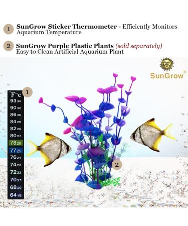 SunGrow Aquarium Sticker Thermometer - Precise Temperature Measurement for Fish, Shrimps & Turtles - Easy Peel & Stick Installation - 2 Color Indicators - Buy Online on GoSupps.com