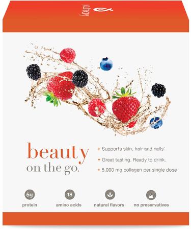 Youtheory Liquid Collagen Natural Berry - 12 Tubes (1 fl oz each) | Boost Skin & Joint Health - Buy Online on GoSupps.com