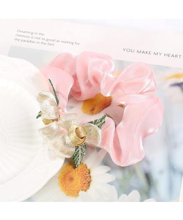 Mistofu Hand-woven Copper Wire Barrette & Silk Satin Scrunchie Set - Elegant Hair Accessory Gift for Women & Girls (Pink) - Buy Online on GoSupps.com