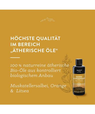 Allg uQuelle Organic Sauna Fragrance Infusion - 100ml with Orange Clary Sage & Litsea - Shop Internationally! - Buy Online on GoSupps.com