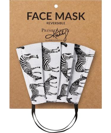 Reusable Reversible Double-Sided Cloth Face Mask - Black & White Zebra Design | Eco-Friendly Fashion - Buy Online on GoSupps.com