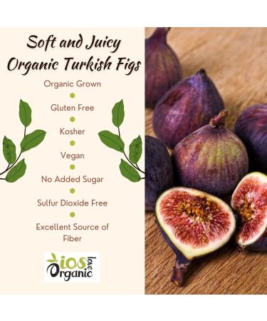 Organic Turkish Dried Figs - USDA Certified, NO Added Sugars, Sulfurs, or Preservatives | NON-GMO, VEGAN & KOSHER - 2 Packs (16oz) - Buy Online on GoSupps.com