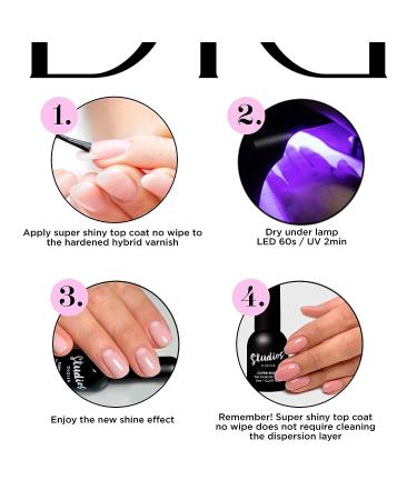 DIDIER LAB Super Shiny No Wipe Gel Top Coat - High Gloss Clear Nail Polish for UV LED Lamp - Long Lasting Results - Buy Online on GoSupps.com