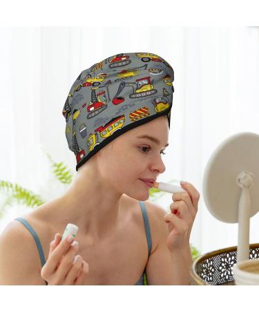 Fast-Drying Hair Towel Wrap for Quick Hair Drying | Funny Construction Towel Turban - Buy Online on GoSupps.com