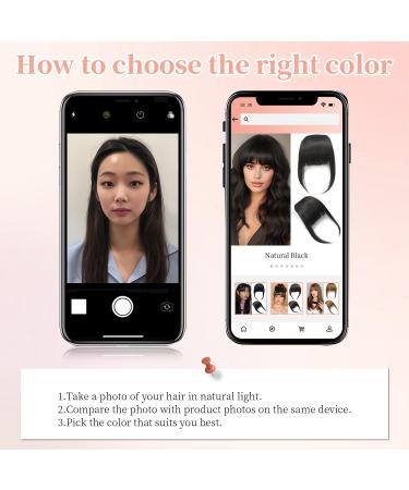Real Human Hair Bangs Clip in Fringe Extension | Thick Unprocessed 1b# Black Color - Buy Online on GoSupps.com