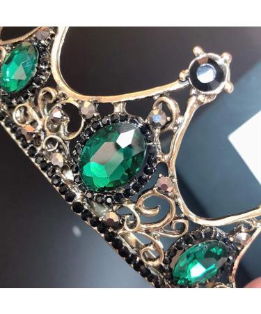 Beaupretty Royal Strass Tiara Crown - Vintage Crystal Pageant & Wedding Jewelry Headband (Green) - Shop Internationally - Buy Online on GoSupps.com