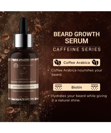 The Man Company Caffeine Beard Growth Serum to Improve Beard Growth with Arabica Coffee and Biotin - 30ml - Buy Online on GoSupps.com