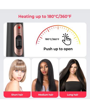 Mini Straightening Brush - Dual Voltage Hair Straightener Comb for Women | Anti-Frizz Heated Brush for All Hair Types - Buy Online on GoSupps.com
