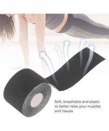 Buy Kinesiology Tape - Skin-Friendly Cotton Sports Tape for Physiotherapy (Black) | Fast International Shipping - Buy Online on GoSupps.com