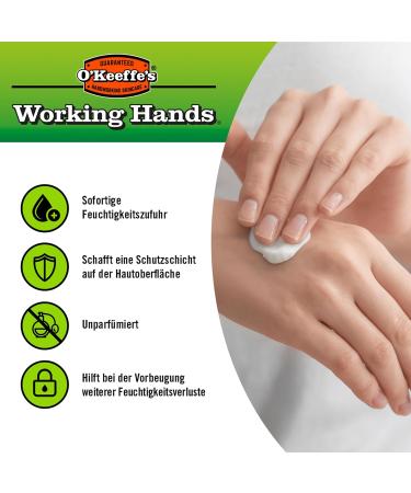 O'Keeffe's Working Hands Hand Cream 80 ML Tube 2 Pack - Best Moisturizer for Extremely Dry Cracked Hands Protects & Hydrates International Shipping - Buy Online on GoSupps.com