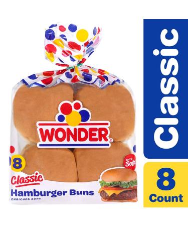 Wonder Bread Classic Hamburger Buns - 15 oz - Soft and Delicious - Buy Online on GoSupps.com
