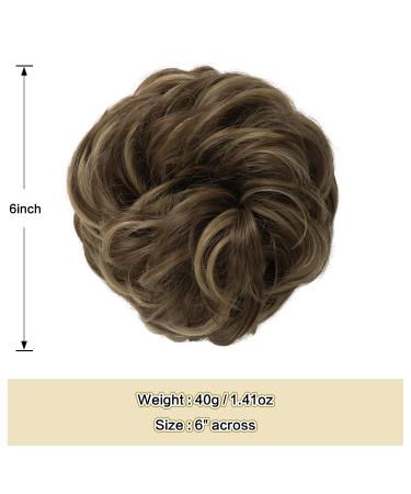 Sofeiyan Hair Ties & Extensions for Women - Golden Brown & Light Blonde Chignon Hairstyles Wavy Updos 40g - Buy Online on GoSupps.com
