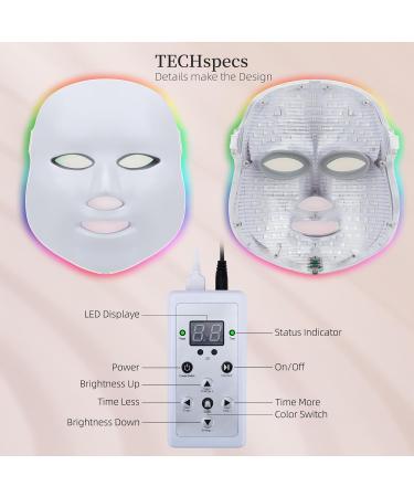 LED Face Mask FM-01 | 7 Color Light Therapy for Facial Skin Care | Home & Salon Use - Buy Online on GoSupps.com
