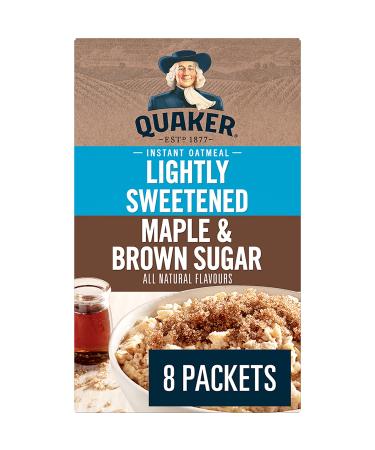 Quaker Lightly Sweetened Maple & Brown Sugar Family Pack Instant Oatmeal 8 Packets 304 g Lightly Sweetened Maple Brown Sugar 304 g (Pack of 1)