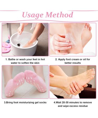 Zuroki Gel Socks - Moisturizing Spa Foot Care for Soft Feet | Reusable Cornea Socks | Ideal Gift for Women | 2 Pairs - Buy Online on GoSupps.com