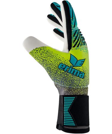Erima Youth Flex Rd Robusto Goalkeeper Gloves - Petrol/Lime/Black | Buy Internationally Online - Buy Online on GoSupps.com