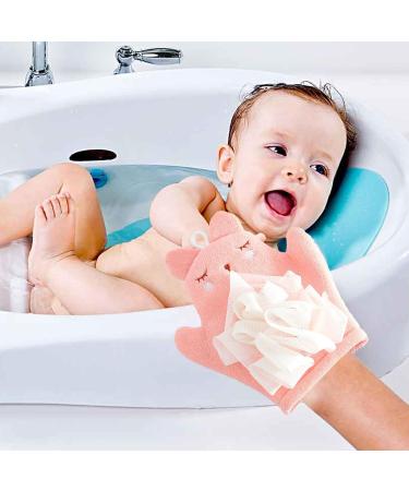 Kid Body Scrubber Boys Body Wash Towel Scrubber Comfortable Kid's Bath Towel Sponge Children's Body Wash Sponge for Gentle Cleansing Pink - Buy Online on GoSupps.com