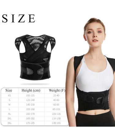 Back Posture Corrector Belt for Men & Women | Adjustable Orthopedic Corset for Scoliosis & Hunchback | Pain Relief Support Vest - Large Black - Buy Online on GoSupps.com