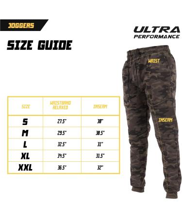 Men's Ultra Performance 3-Pack Fleece Active Tech Joggers with Zipper Pockets - Green Camo/Charcoal/Black - Size X-Large - Buy Online on GoSupps.com